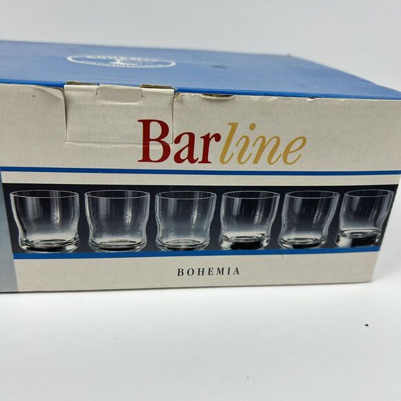 Vintage Czechoslovakia Bohemia Crystal Whiskey Spirits Six Glasses Old Fashioned - Picture 2 of 14